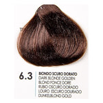Зареди изображението в галерията, Fanola 6.3 dark blonde golden hair color swatch showcasing rich, vibrant shade and soft texture.