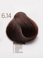 Зареди изображението в галерията, Design Look 6.14 Hazelnut hair color sample showing rich hazelnut shade for professional use.