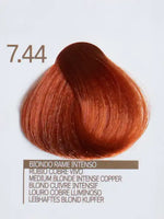 Зареди изображението в галерията, Цвят 7.44 Medium Blonde Intense Copper - ярка крем-боя за коса с кератин и арганово масло.