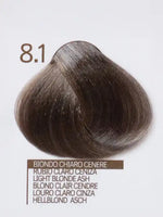Зареди изображението в галерията, Design Look 8.1 Light Blonde Ash hair color swatch, showcasing creamy texture and shade details.