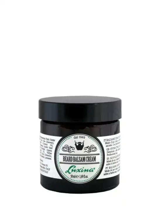 Luxina beard balsam cream jar, 50ml, italian men's grooming product for beard care