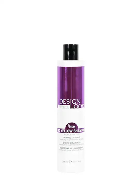 No yellow design look shampoo for neutralizing yellow tones in blonde hair, 300 ml bottle