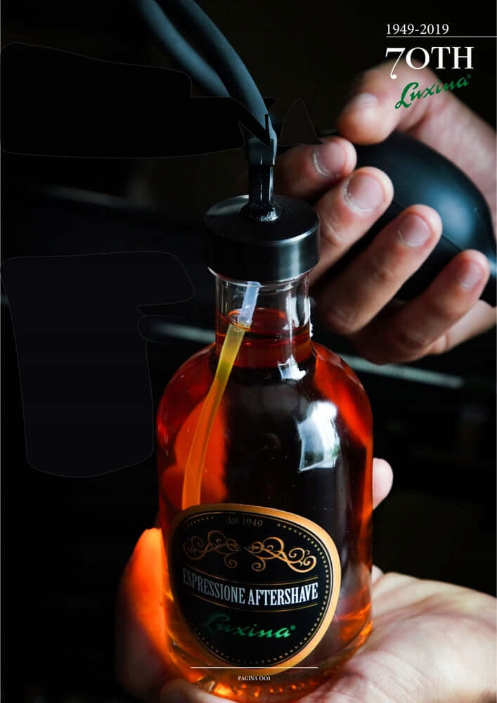 Luxina 200ml Aftershave bottle with pump, showcasing quality men's skincare for a perfect shaving experience.