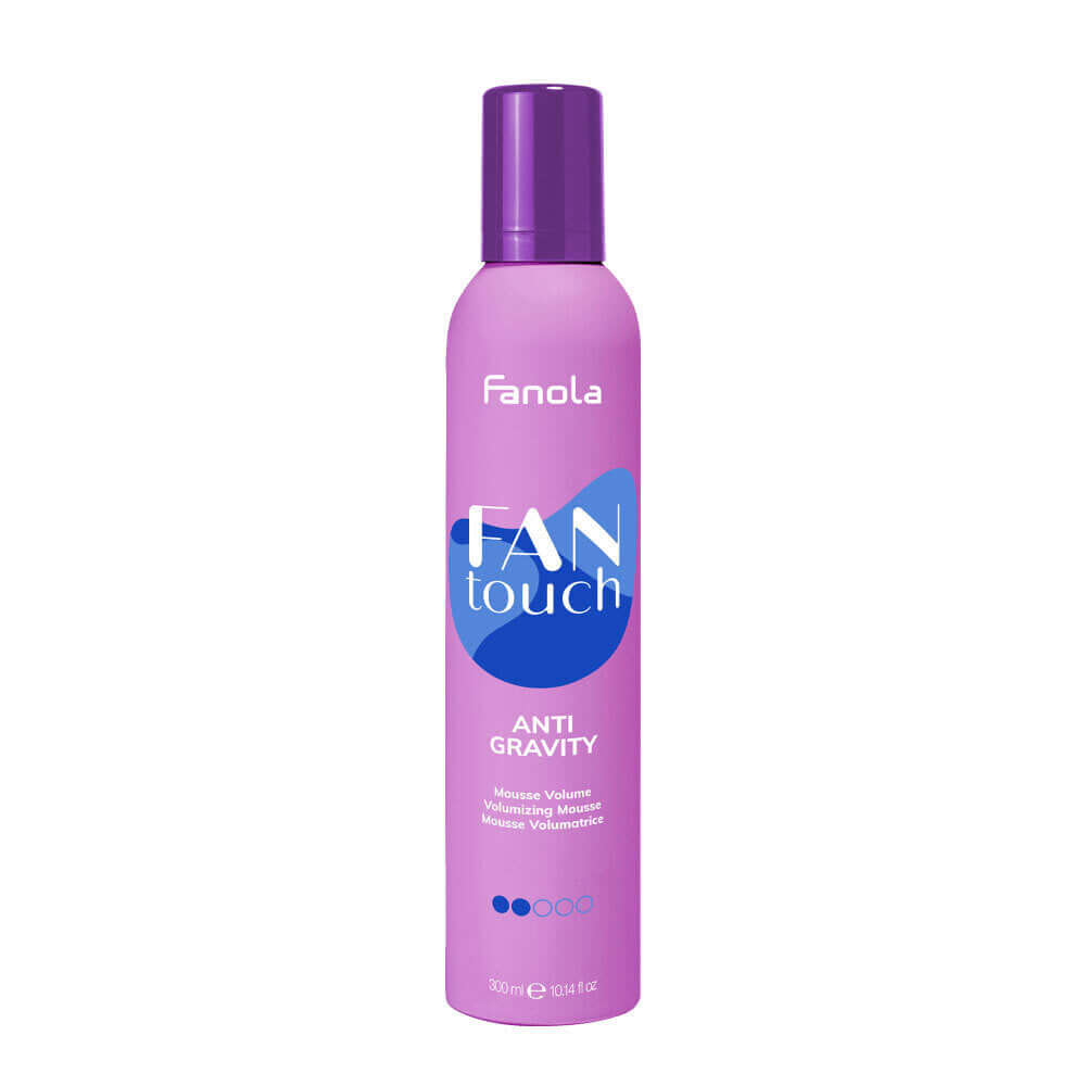 Fanola anti gravity 300ml mousse for volume and light fixation, perfect for enhancing hair structure and vitality