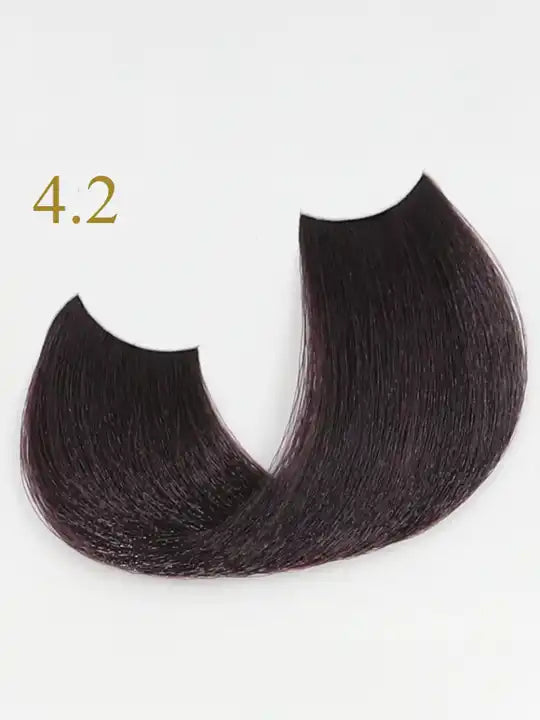 Оцветяване на коса Oro Therapy 4.2 Medium Chestnut Violet, богато на кератин и масла.