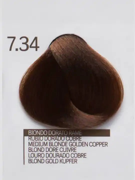 Крем-боя Design Look 7.34 Medium Blonde Platinum Copper с нюанси медно златисто.