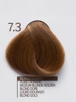 Зареди изображението в галерията, Дизайнерска боя за коса 7.3 Medium Blonde Golden, копринена текстура, топъл златист нюанс.
