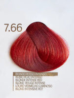 Зареди изображението в галерията, Design Look 7.66 Blonde Intense Red hair color sample, showcasing vibrant red tones for professional use.
