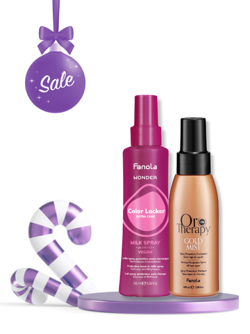Fanola Wonder Color Locker крем-спрей мляко 195 мл + Oro Therapy gold mist ароматен защитен спрей 100мл