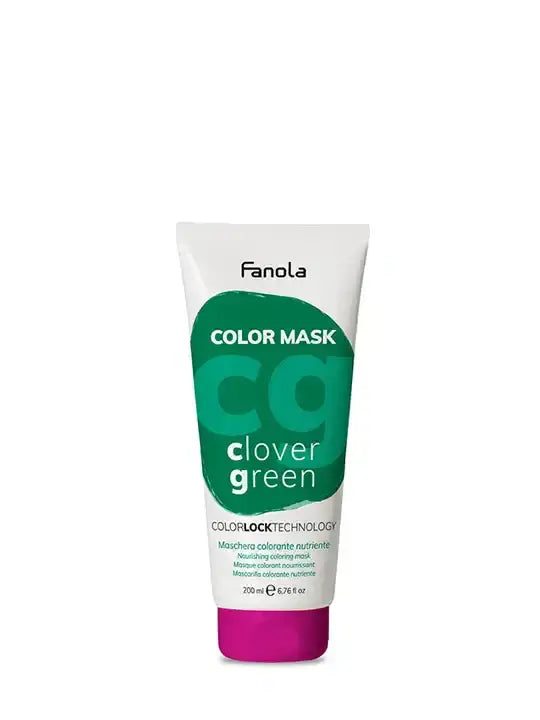 Fanola Clover Green цветна маска 200 мл за подхранване и хидратация на боядисана коса.