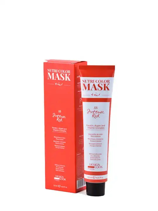 Design look color mask 4 в 1 интензивно червено 300 мл за боядисана коса, с кератин и арган