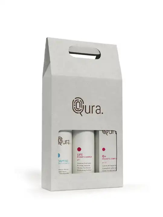 Qura kit   life: адаптив шампоан и заздравяващ лосион за здрава и хидратирана коса