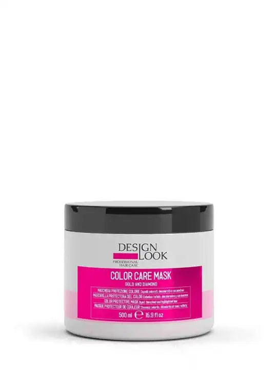 Design look color care mask for dyed hair, 500 ml, enriched with gold and diamond nanoparticles, nourishes and protects hair color
