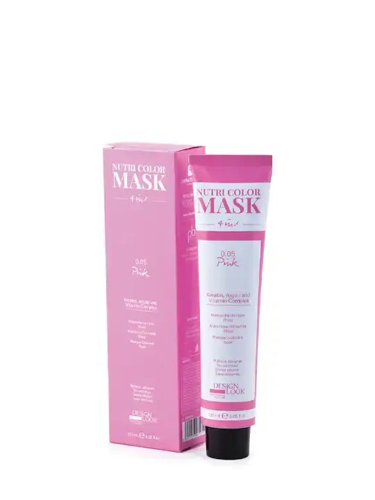 Design look color mask 4 в 1 pink, 300 ml, revitalizing hair mask for vibrant color and shine