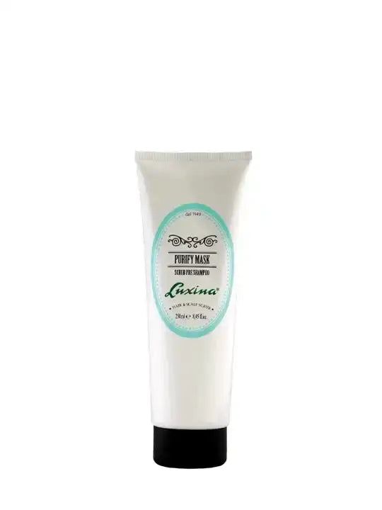 Luxina purify mask за лице и скалп, 250 мл, козметика за мъже с интензивно пречистващо действие