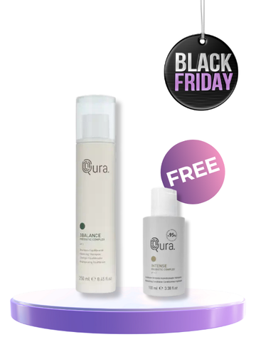 Qura балансиращ шампоан 250 мл + Подарък Qura хидратиращ балсам 100 мл