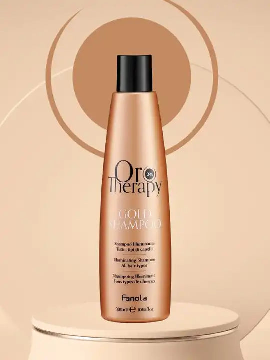 Oro therapy gold хидратиращ шампоан 300 мл, осигуряващ мекота и блясък за всички типове коса
