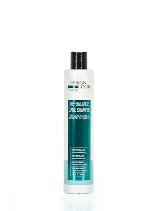 Design look re balance shampoo bottle for oily scalp and dandruff treatment, 300 ml