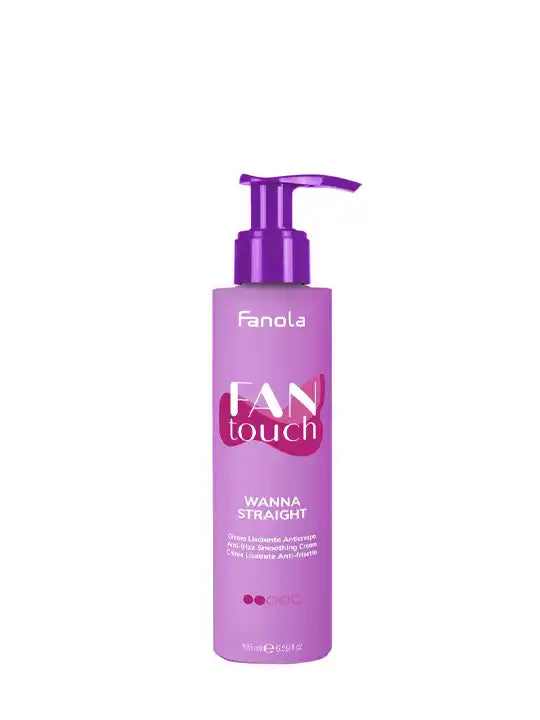 Fanola wanna straight 200ml крем за изправяне, анти фриз, предпазва косата от топлина и осигурява дълготраен стайлинг